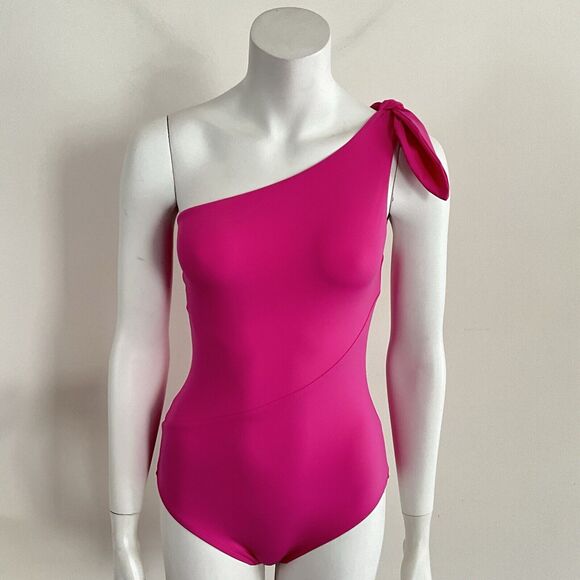Stylest Swimsuit Pink One Shoulder With Tie One Piece XS - Picture 7 of 8